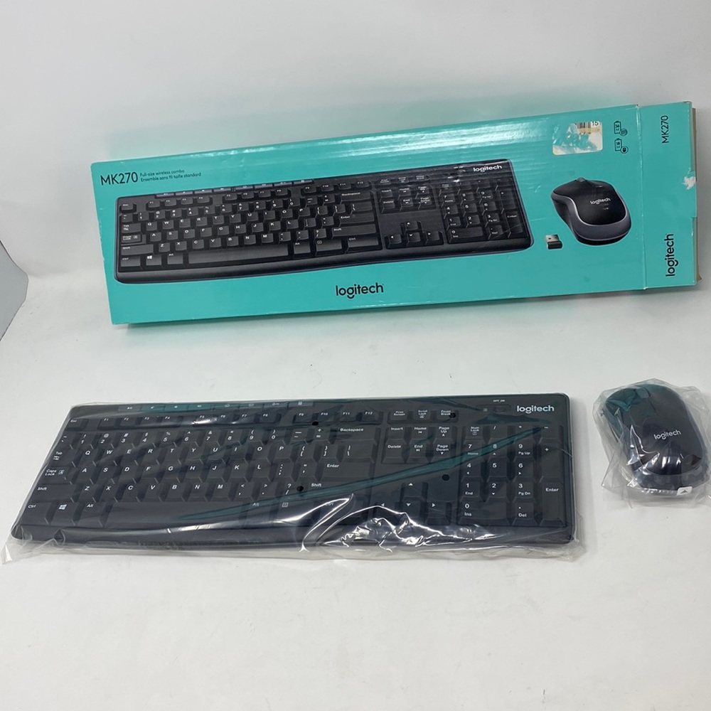 LOGITECH WIRELESS KEYBOARD AND MOUSE, USB PORT NWT